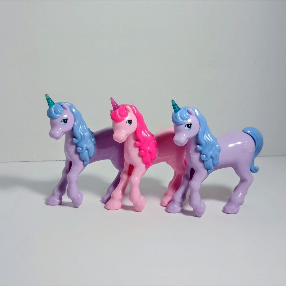 Barbie 3 Dreamtopia Pink Purple Pony Unicorns Bundle